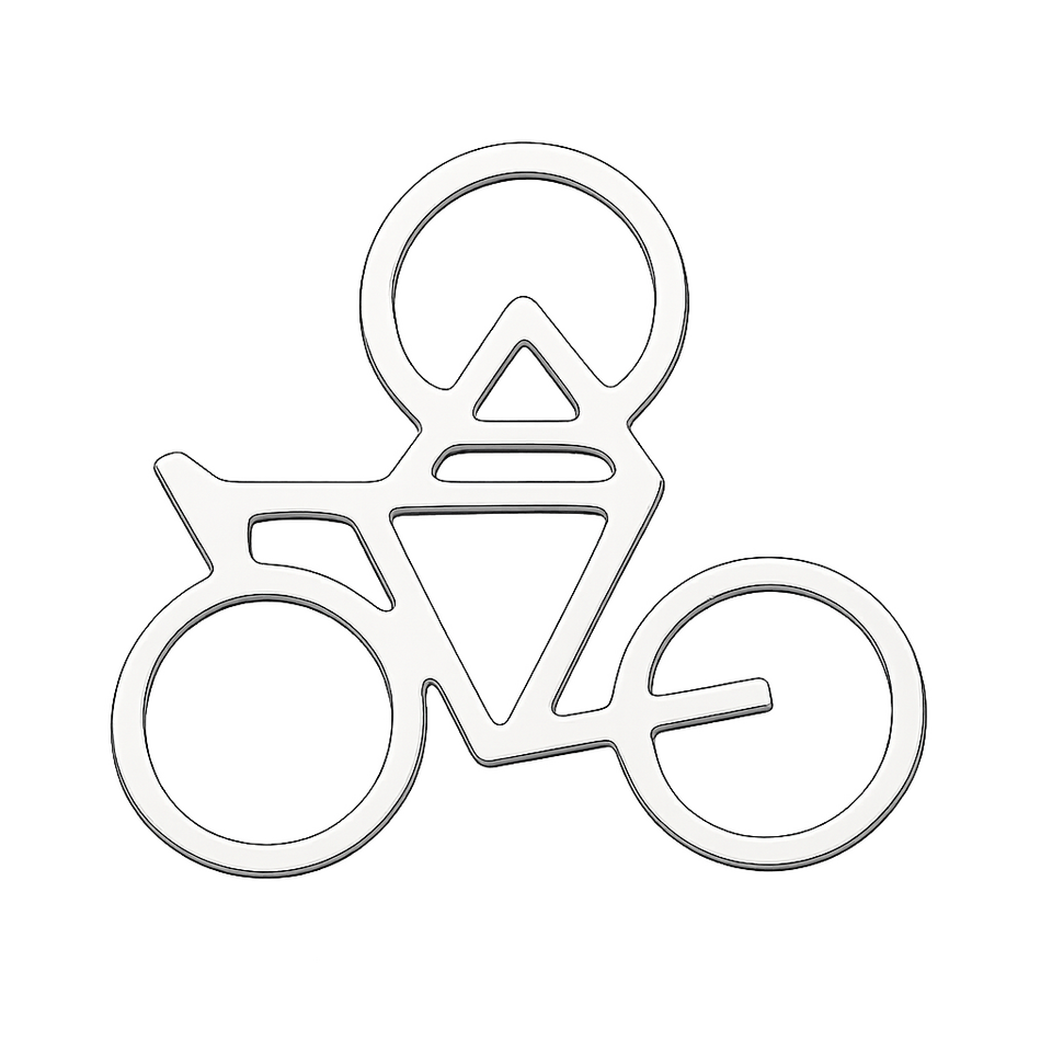 Flesopener in de vorm van een fiets